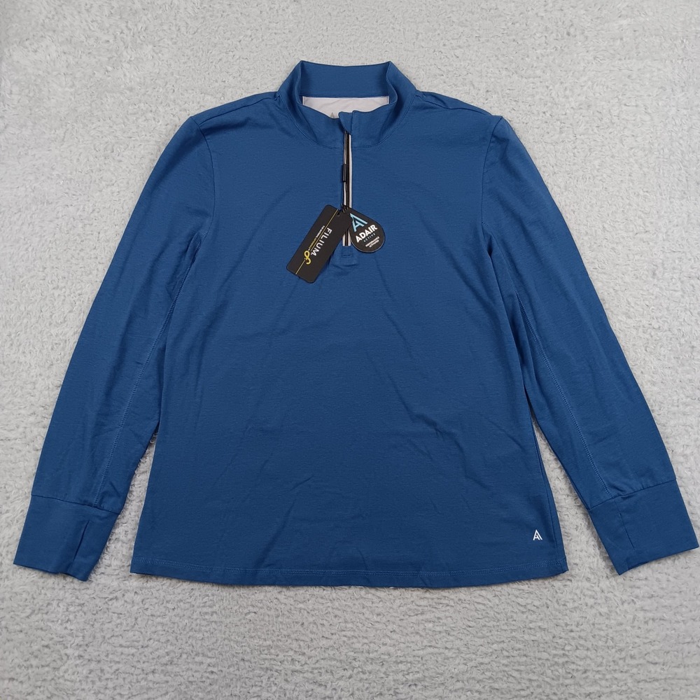 Adair Active Pullover Remi Women XL Deep Water Blue Quarter Zip AA30825F NWT